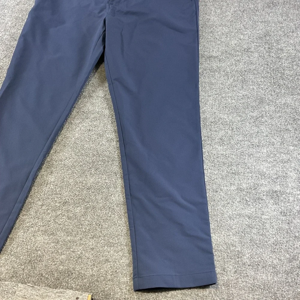 Banana Republic Mens Flat Front Performance Pants Navy Blue 38x32 New
